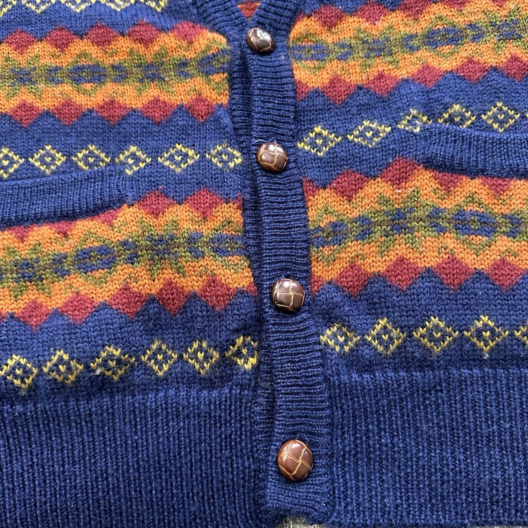 Vintage VINTAGE River Trader Merino Wool Sweater Vest Womens L Southwest Aztec Button Up Vest Size L / US 10 / IT 46 - 2 Thumbnail