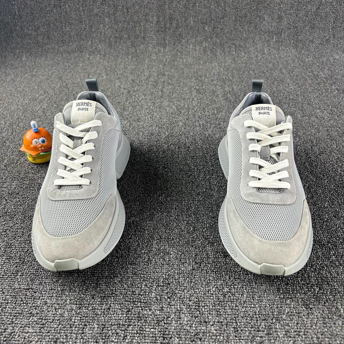 Hermes Hermès gray color blocked sneakers 40.5 Size US 7.5 / EU 40-41 - 2 Thumbnail