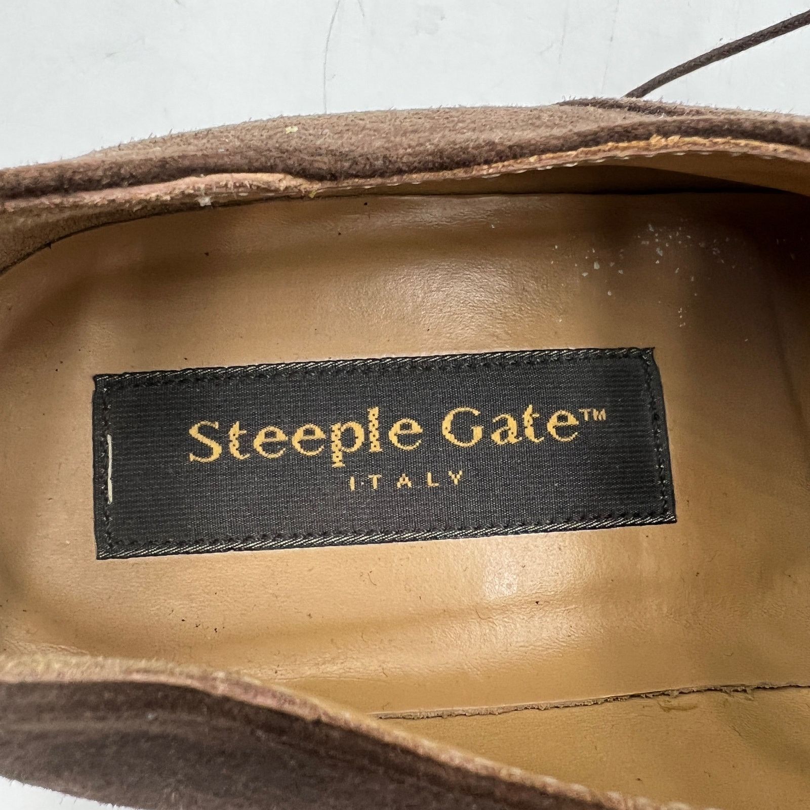 Other Steeple Gate Oxford Suede Brown Dress Shoe Leather Lace Up Size US 9 / EU 42 - 3 Thumbnail
