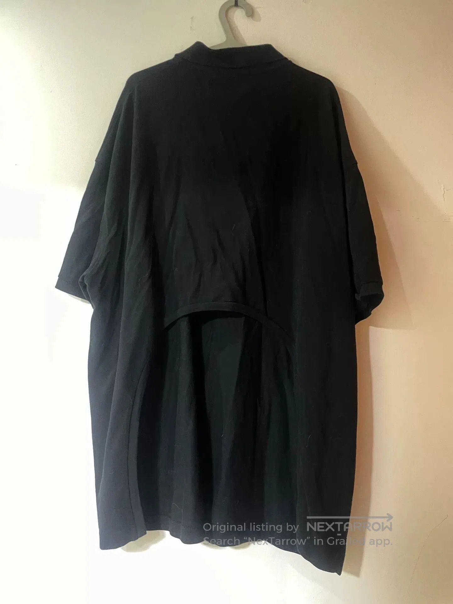 Random Identities oversized black polo shirt with unique design. Size M / US 6-8 / IT 42-44 - 2 Thumbnail