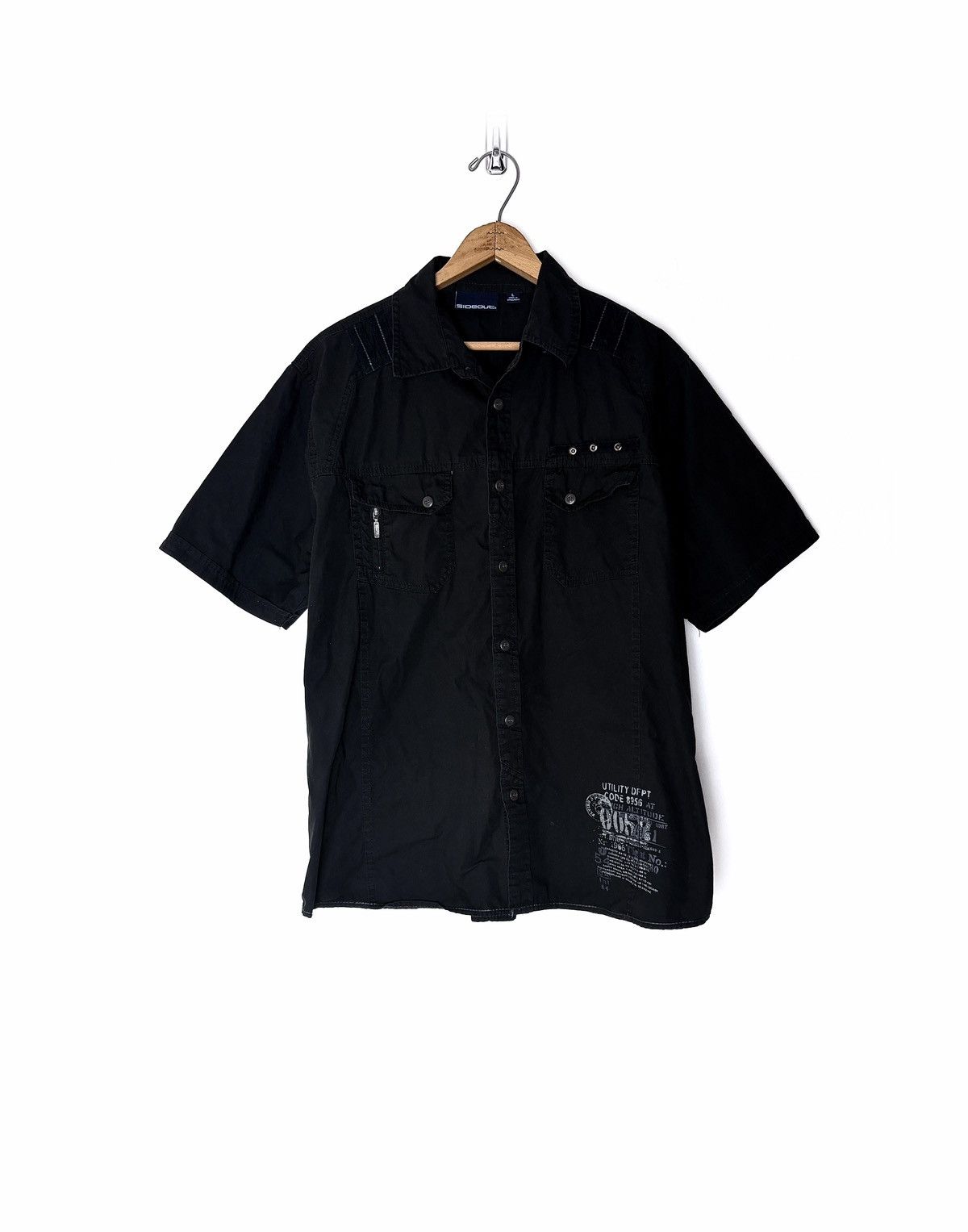 Sideout Sideout Black Utility Button Up Short Sleeve Shirt Size ONE SIZE - 1 Thumbnail