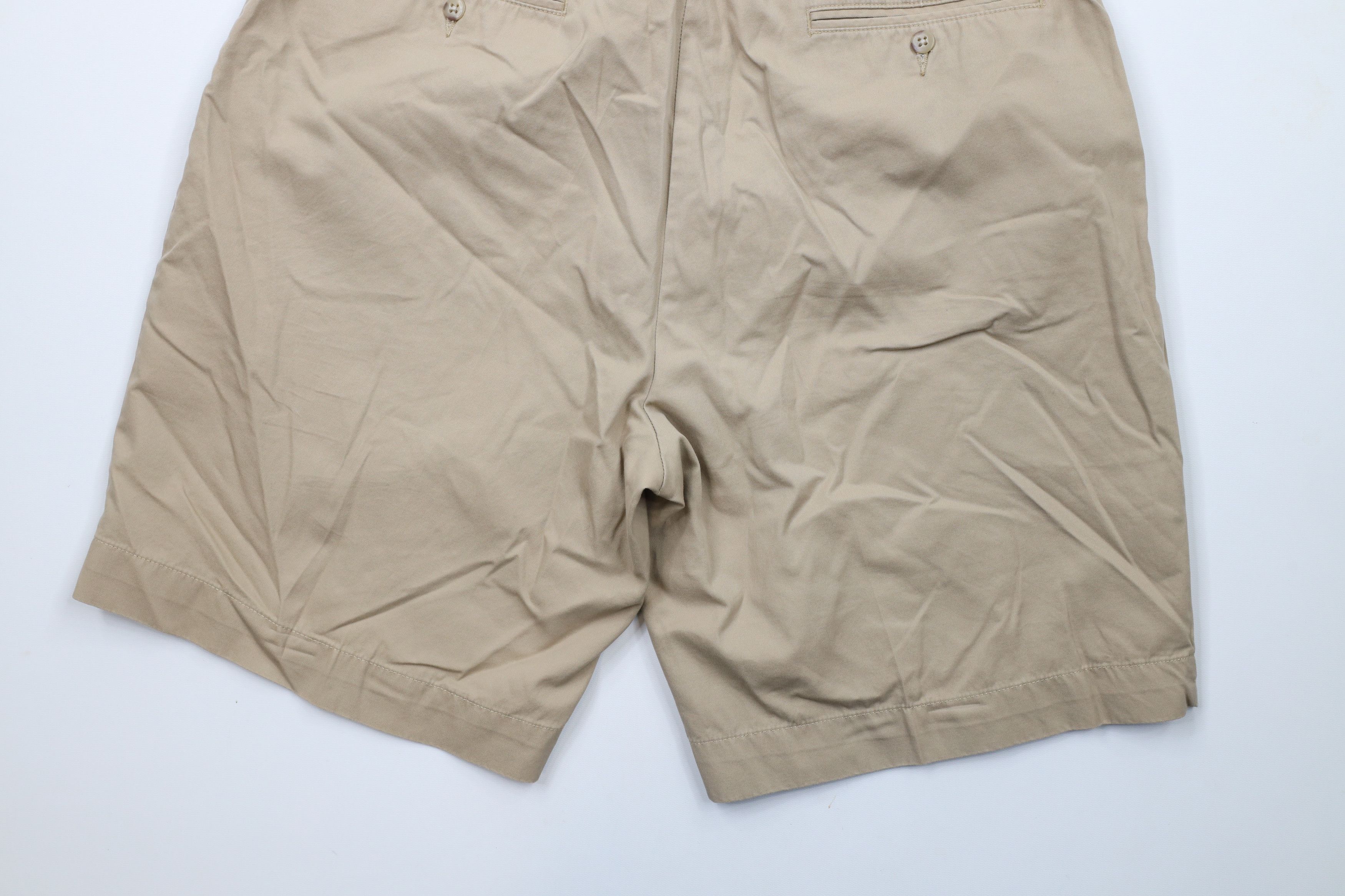 Ralph Lauren × Vintage Vintage 90s Ralph Lauren Front Above Knee Chino Shorts Beige Size US 36 / EU 52 - 10 Thumbnail