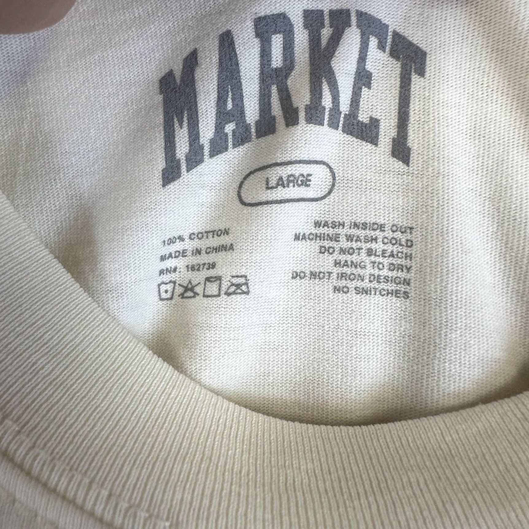 Market Market Shirt Mens Large Ivory Basketball Graphic Tee 100% Cotton Teddy Bear Streetwear Sports Animals Crew Neck Short Sleeve Size US L / EU 52-54 / 3 - 6 Thumbnail