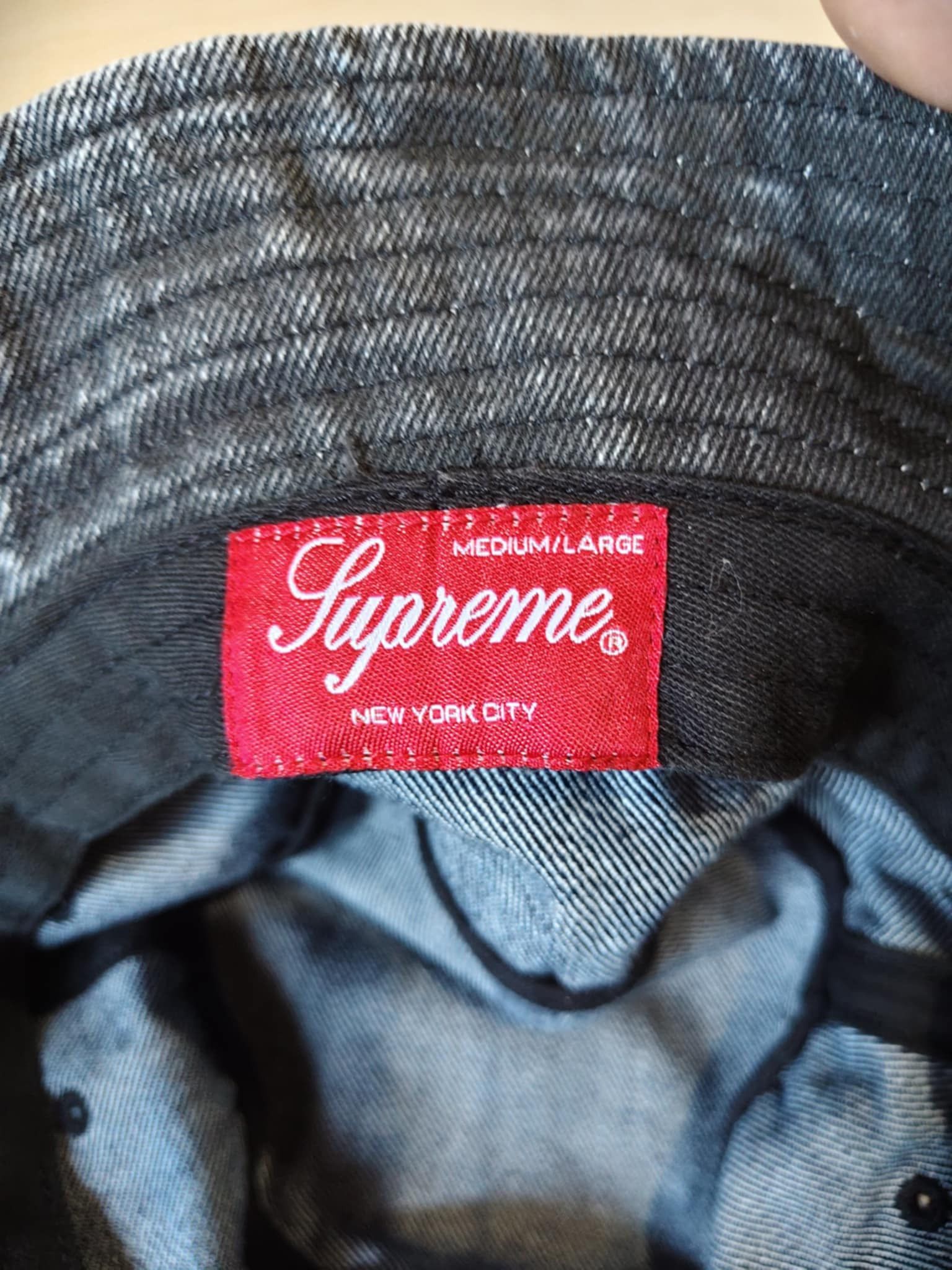 Supreme SS24 Supreme Coated Denim Crusher Black Size ONE SIZE - 4 Thumbnail