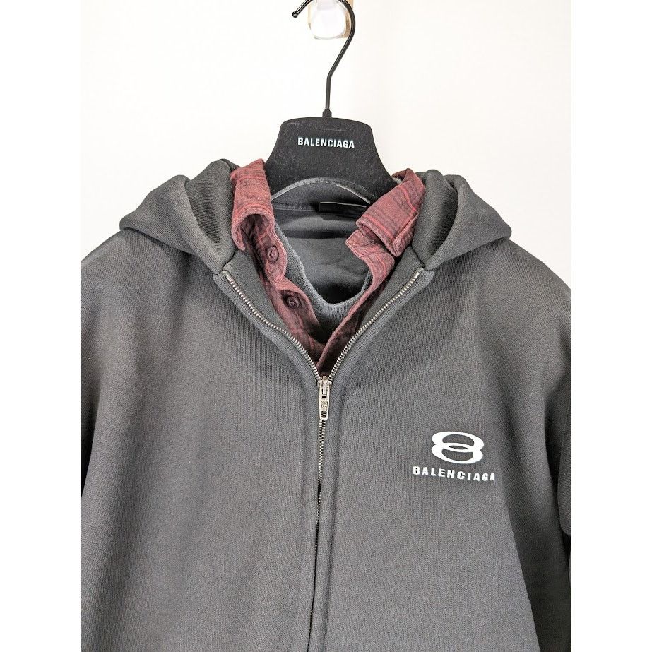 Balenciaga o1rshd1 Unity Sports Icon Layered Hoodie in Black Size US XL / EU 56 / 4 - 3 Thumbnail