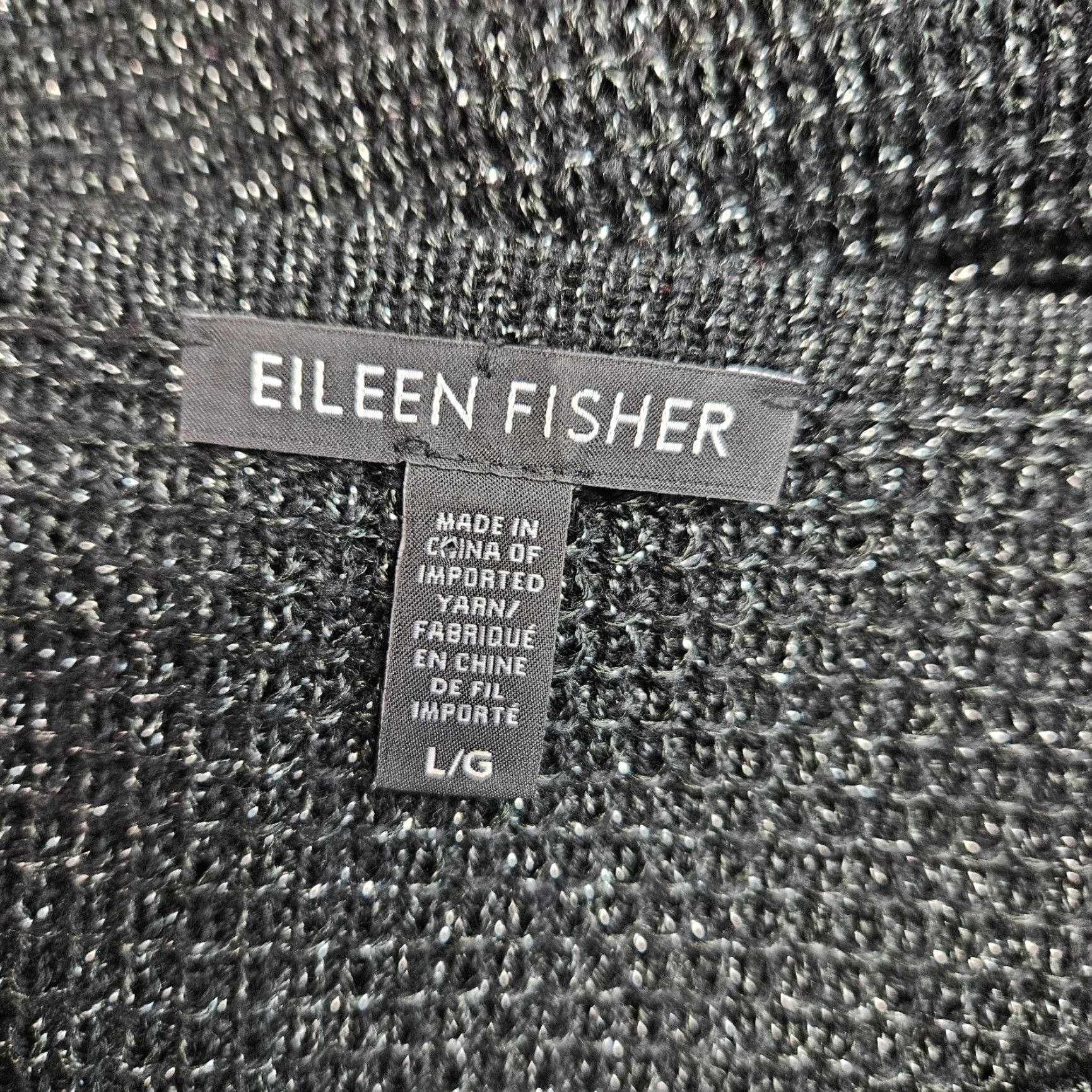 Eileen Fisher Eileen Fisher Womens Sweater Large Black Wool Blend Long Sleeve Pullover Mens Womens Girls Size L / US 10 / IT 46 - 6 Thumbnail