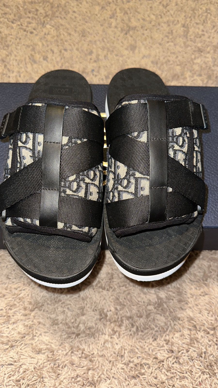 image of Dior Alpha Sandles Shoes in Beige, Men's (Size 7)