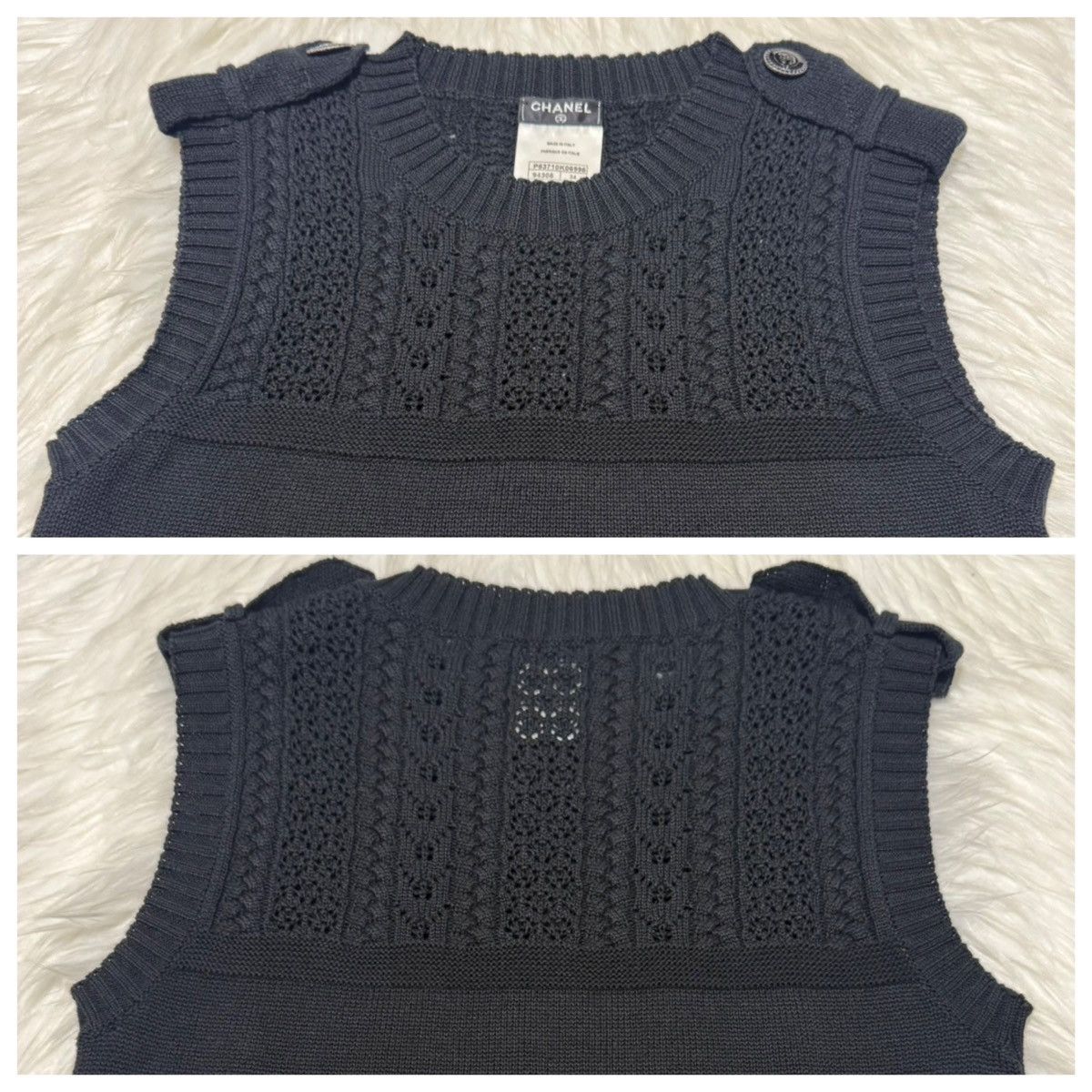 Chanel Authentic Chanel COCO Embroidery Lace Knit Dress 34 Black Size XXS / US 00 / IT 34 - 9 Thumbnail