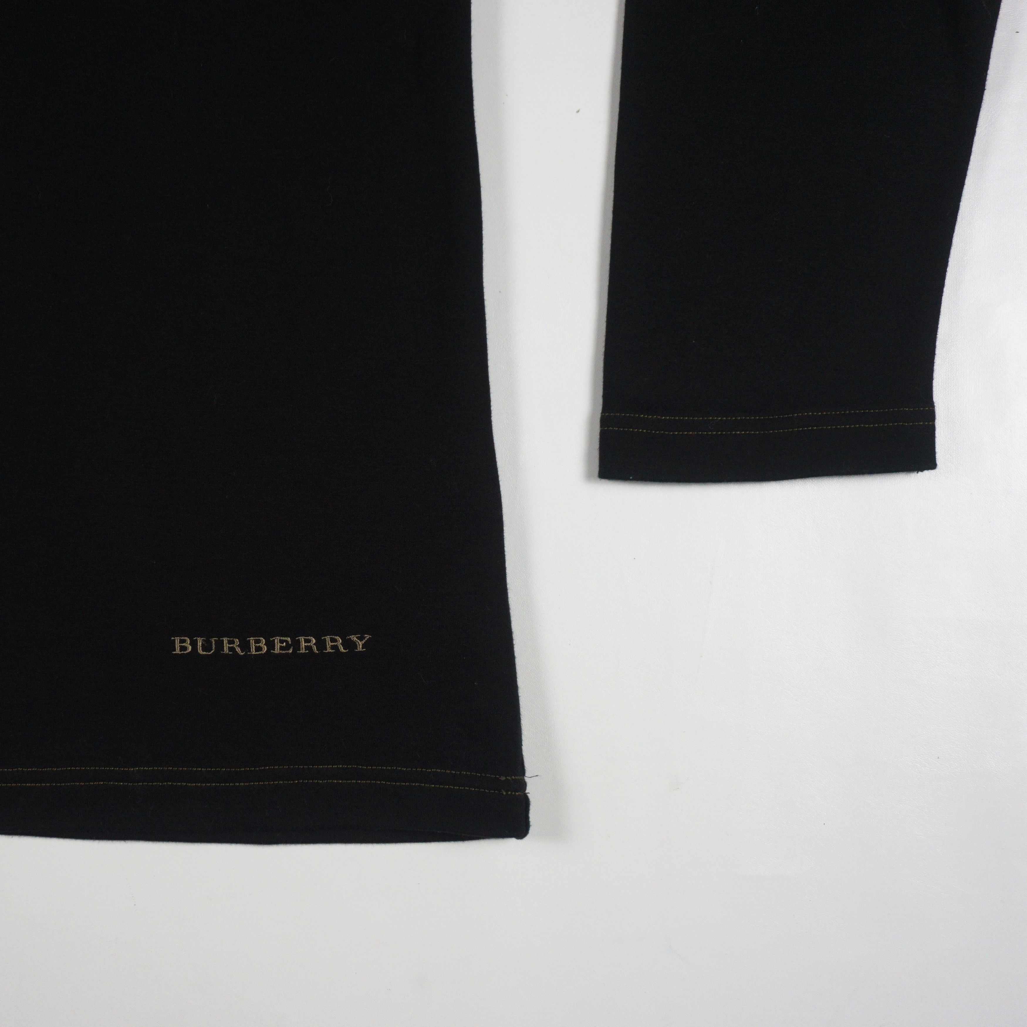 Burberry Embroidery Logo Nylon Blend Crew Neck Sweater In Black Size US M / EU 48-50 / 2 - 4 Thumbnail