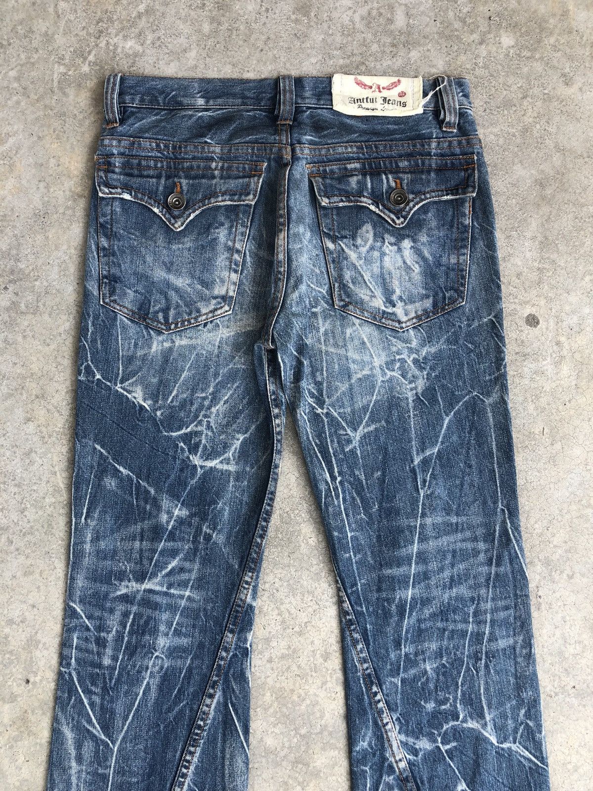 If Six Was Nine Japanese Antfui Flared Jeans Distressed Jeans Size US 31 - 10 Thumbnail