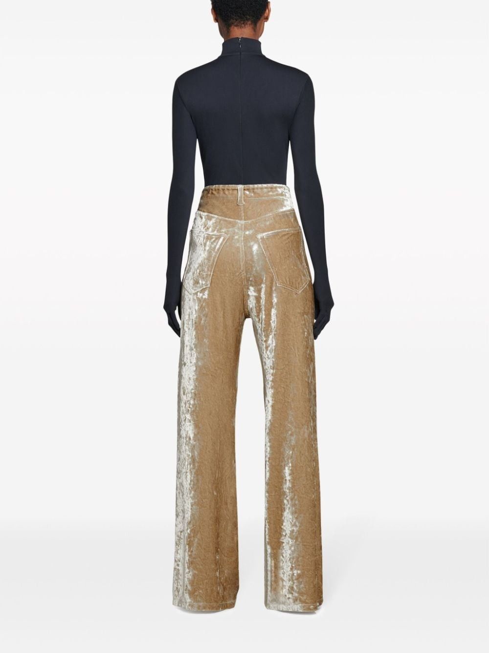 Balenciaga o1y0625 Velvet Casual Pant in Beige Size 25" / US 0 / IT 36 - 5 Thumbnail