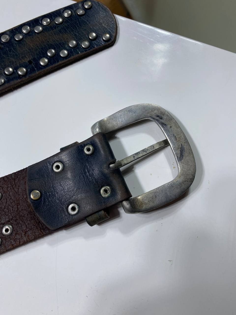 Vintage Vintage leather rhinestones belts BB Simon style punk y2k Size ONE SIZE - 3 Thumbnail
