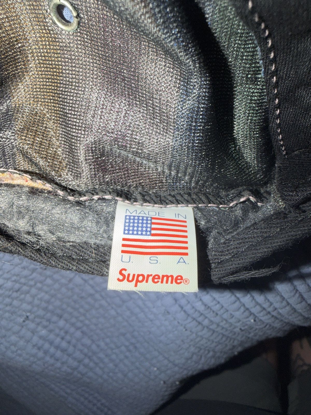 Supreme Supreme SS14 - Striped Linen/Suede Camp Cap Size ONE SIZE - 3 Thumbnail