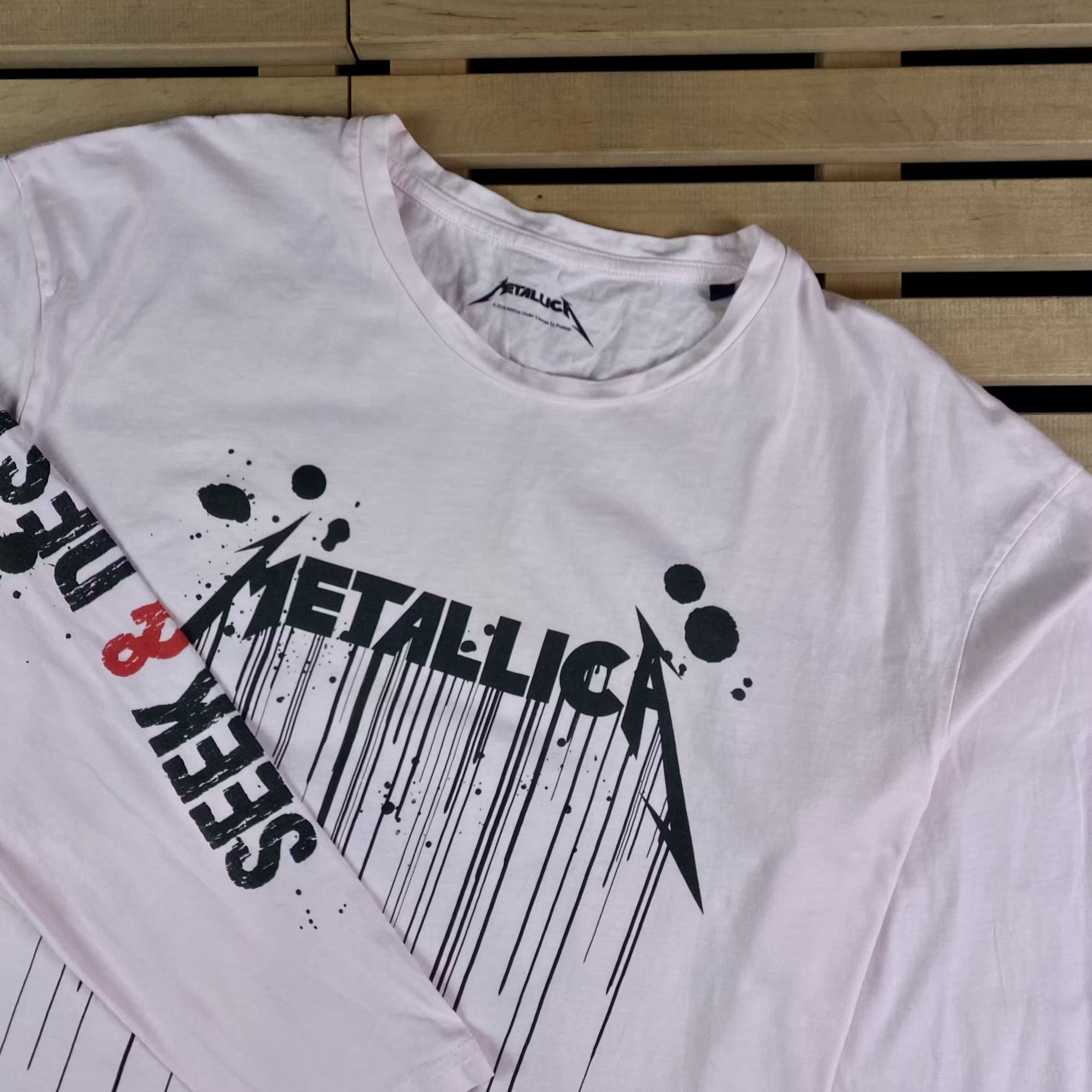 Band Tees × Metallica × Vintage Mens Vintage T Shirt Long Sleeve Matallica Size XL Size US XL / EU 56 / 4 - 2 Thumbnail