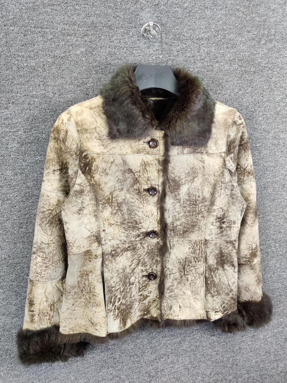 Leather Vintage Leather Rabbit Fur Shearling Jacket Nice Design Size US M / EU 48-50 / 2 - 5 Thumbnail