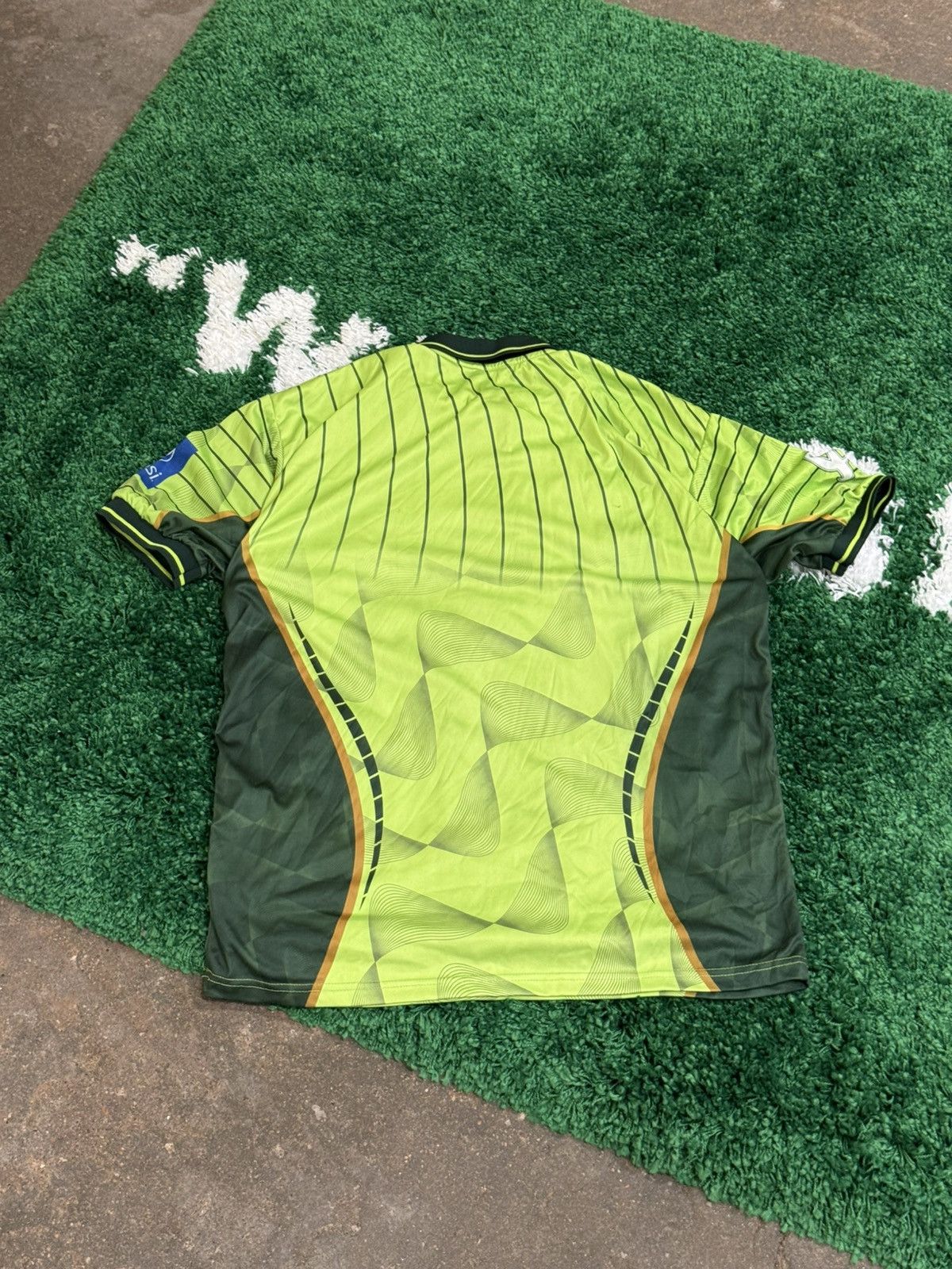 Vintage PAKISTAN Green Collar Jersey Shirt Size US L / EU 52-54 / 3 - 4 Thumbnail