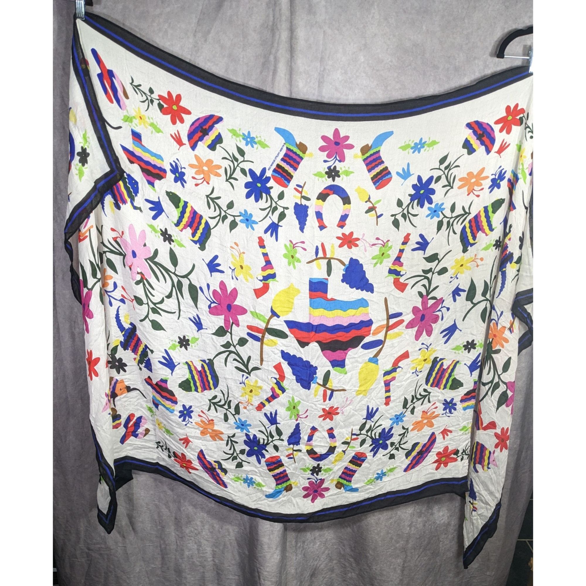 Other Texas-Themed Lightweight Scarf With Vibrant Floral & Animal Size ONE SIZE - 9 Thumbnail