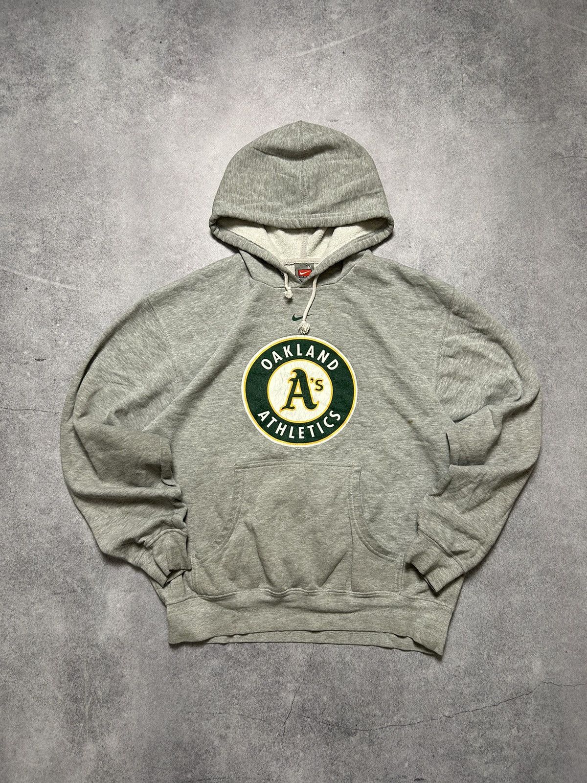 MLB × Nike × Vintage Vintage 90s Nike Center Swoosh Oakland Athletics Hoodies Size US M / EU 48-50 / 2 - 1 Thumbnail