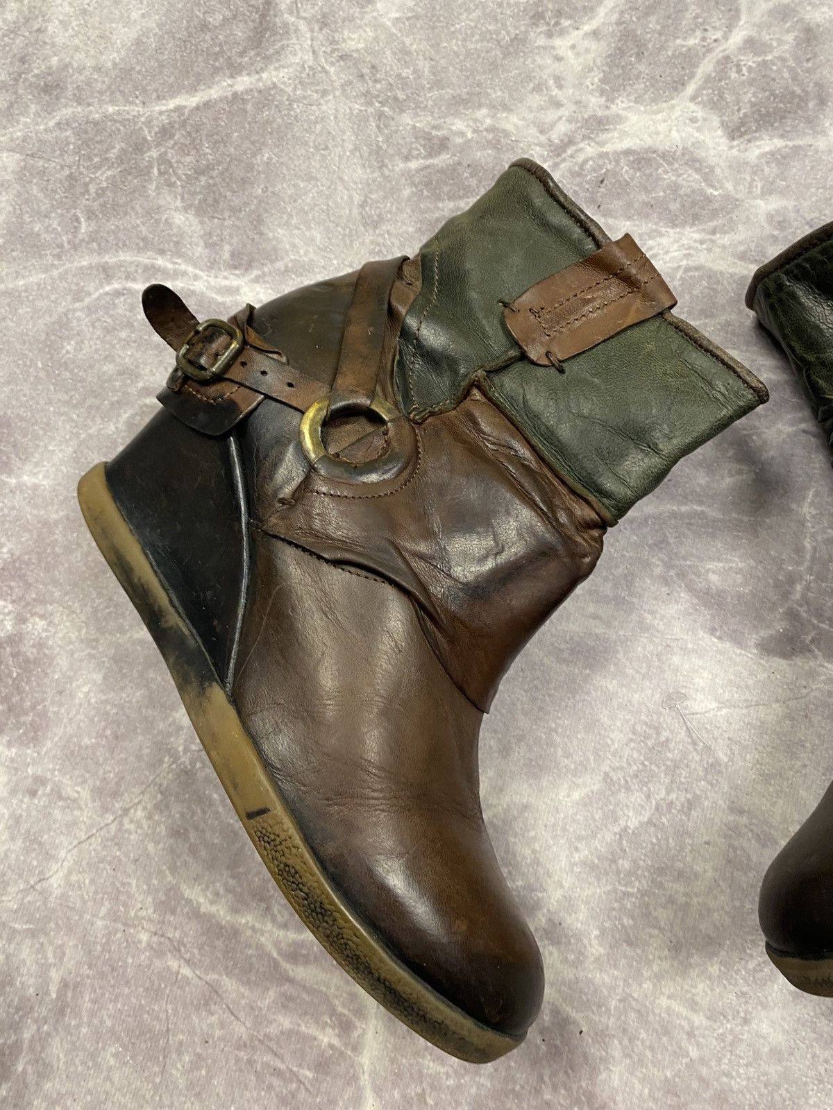 Other Vintage Avantgarde Y2K Grange A.S.98 Style Boho Boots ASH Size US 10 / IT 40 - 2 Thumbnail