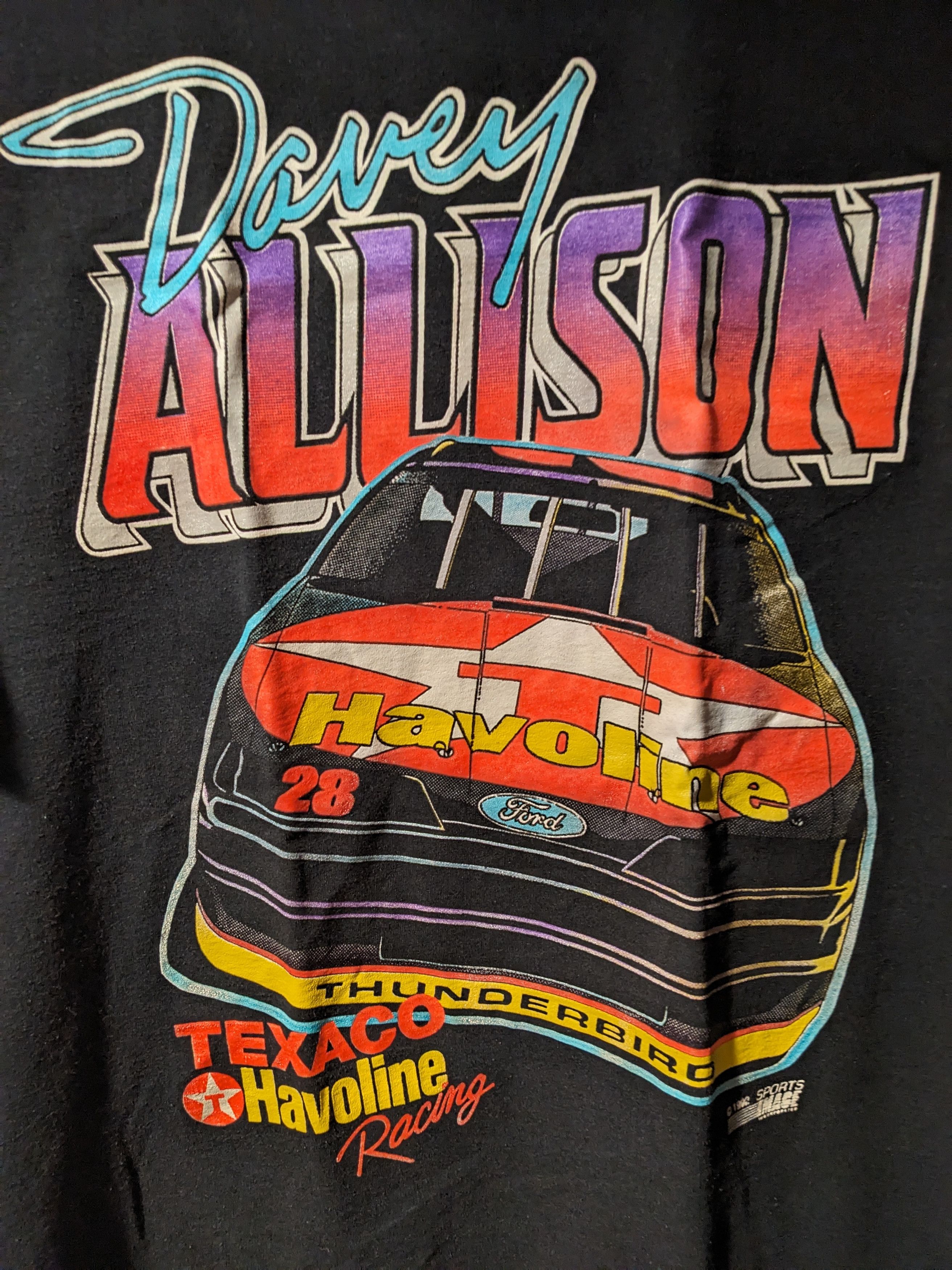 NASCAR × Vintage Vintage 1992 Davey Allison Nascar Chase Authentic T-Shirt Size US XL / EU 56 / 4 - 2 Thumbnail