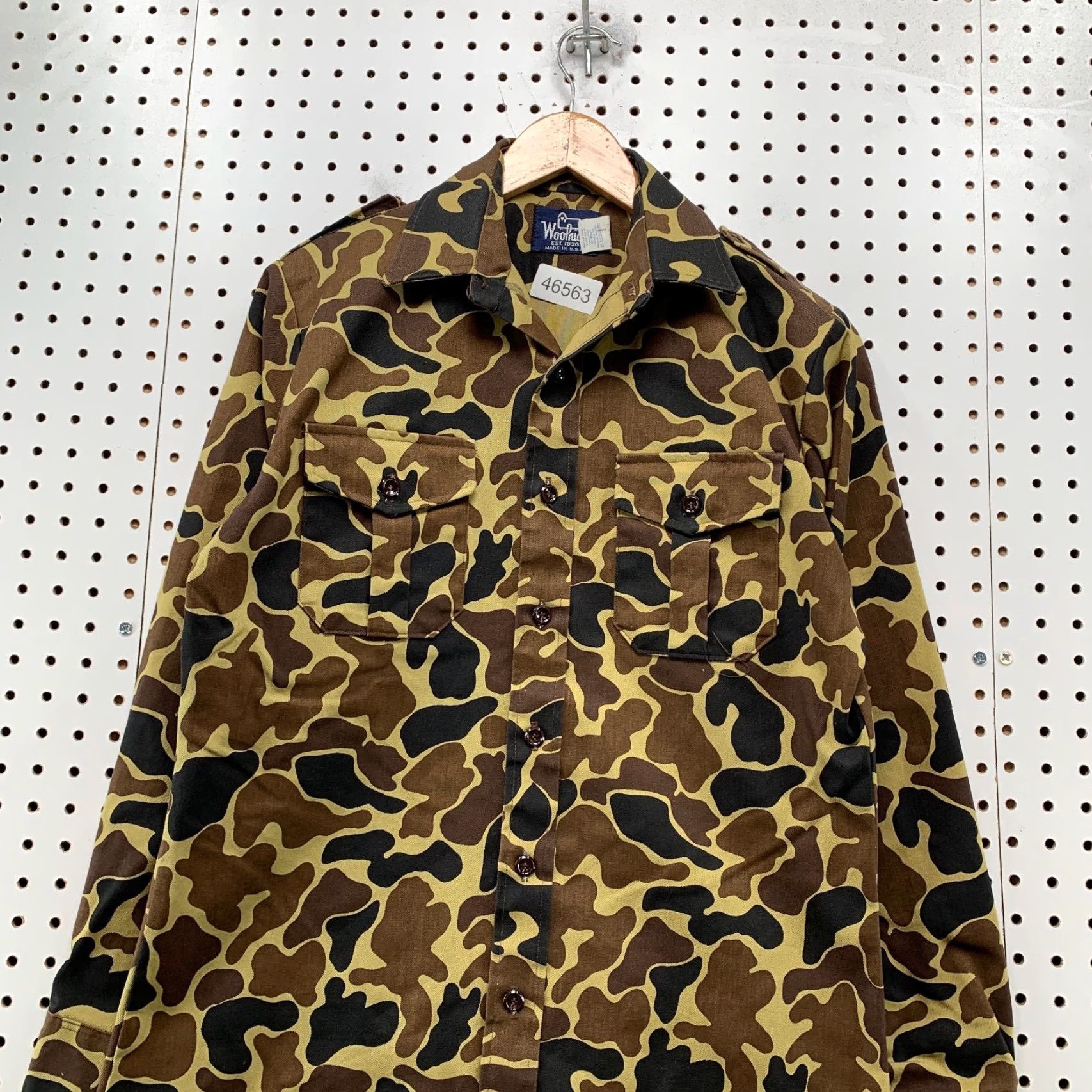 Vintage VINTAGE Woolrich Duck Camo Button Shirt Mens Small Camouflage 60s 70s Made USA Size US S / EU 44-46 / 1 - 5 Thumbnail
