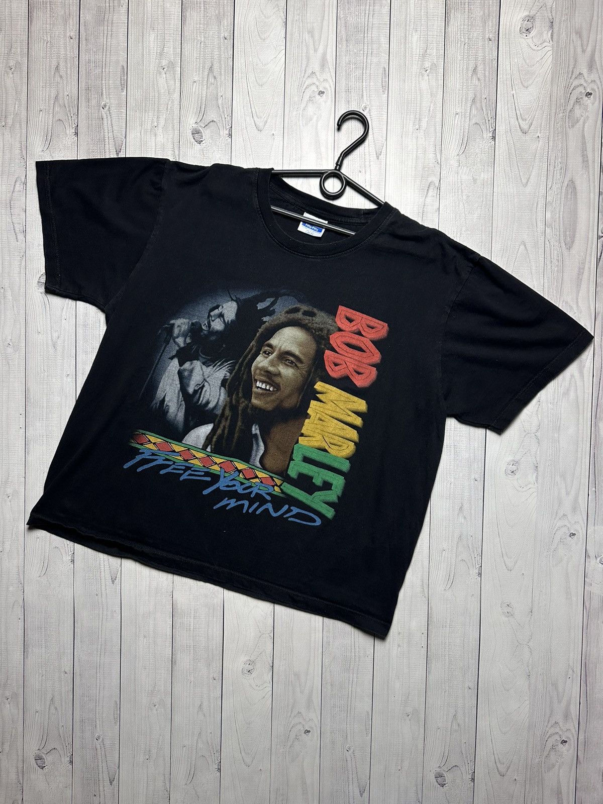 Bob Marley × Vintage Vintage Bob Marley Rasta size L logo Free your Mind rare USA Size US L / EU 52-54 / 3 - 1 Thumbnail