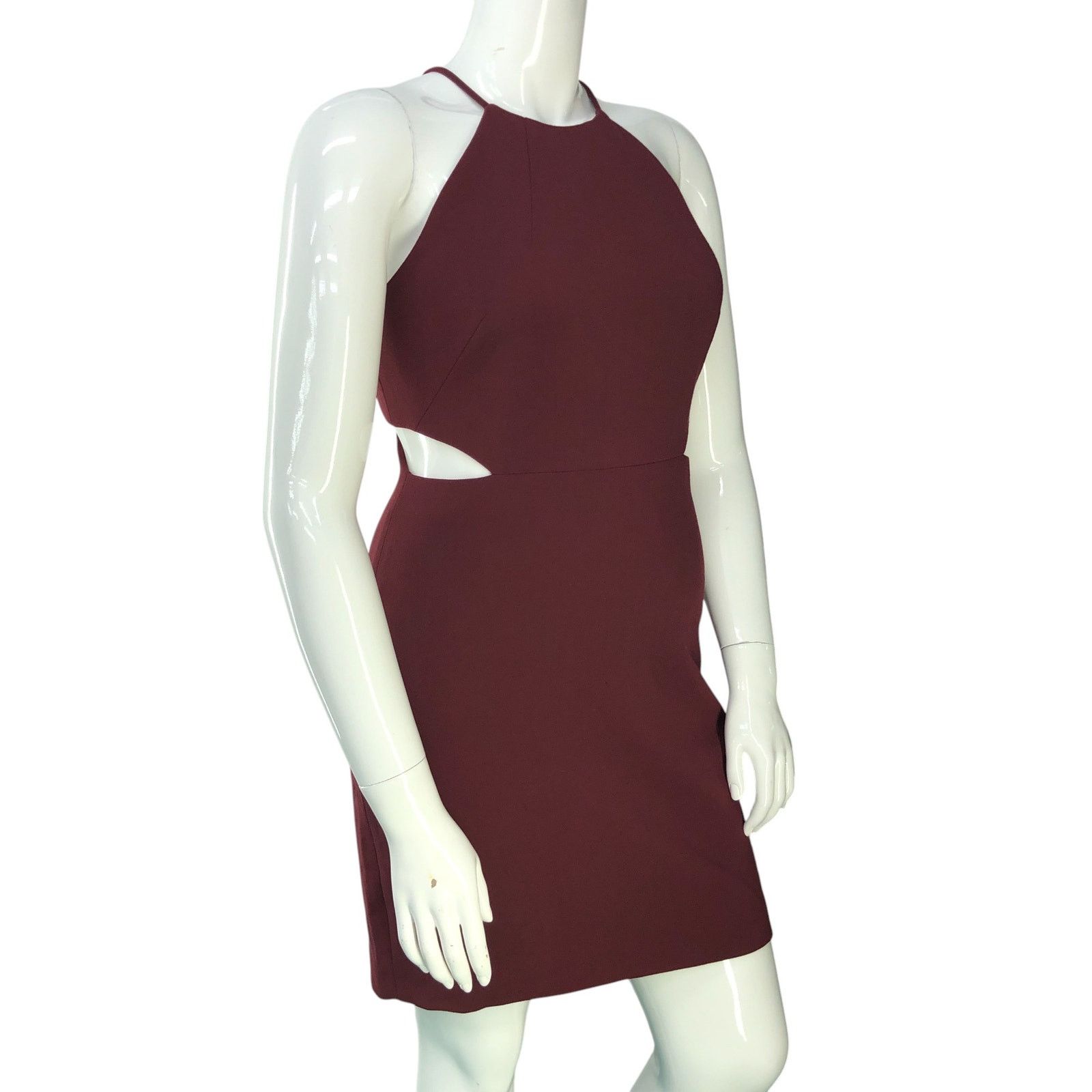 INTERMIX Intermix Sz L Dress Kirby Fitted Cut Out Shift Burgundy NEW Size L / US 10 / IT 46 - 10 Thumbnail
