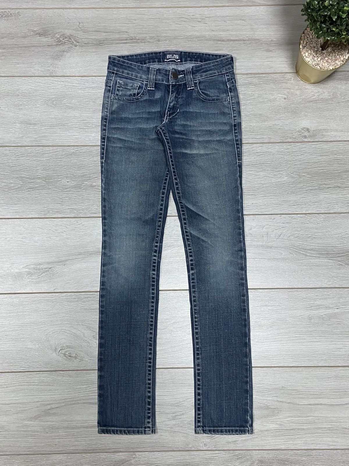Jean Paul Gaultier Jean Paul Gaultier metallic logo Denim Jeans Pants Size 26" / US 2 / IT 38 - 1 Thumbnail