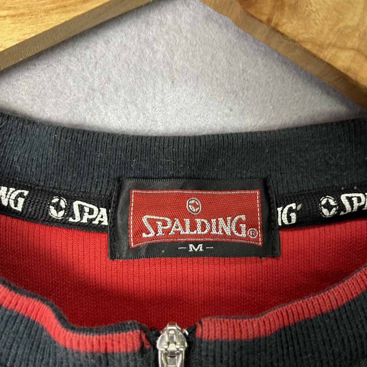 Spalding Spalding Half Zip Sweatshirt Black Red Size M Vintage Size US M / EU 48-50 / 2 - 7 Thumbnail