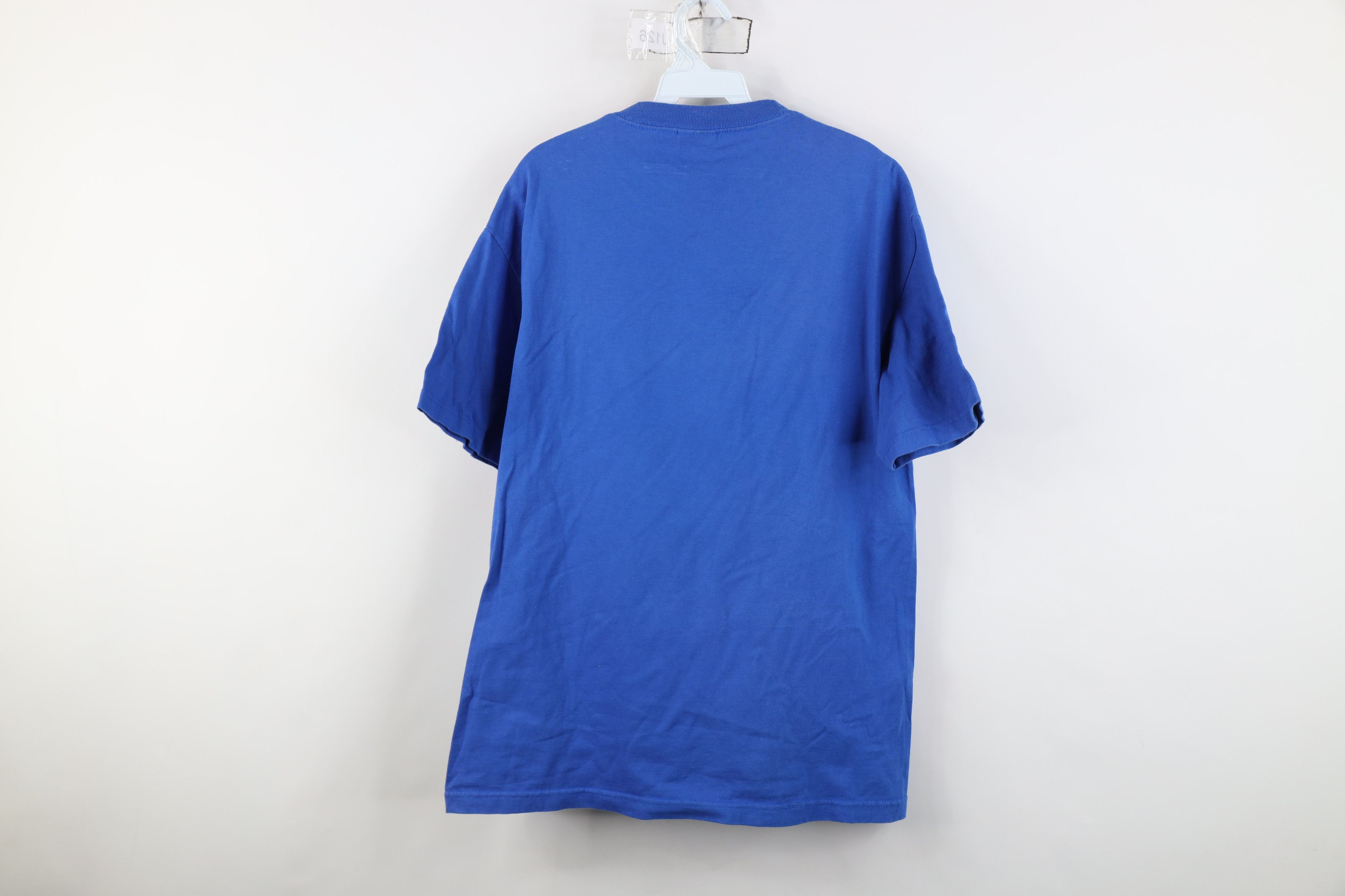 Vintage Vintage 90s Streetwear Blank T-Shirt Royal Blue Cotton USA Size US L / EU 52-54 / 3 - 10 Thumbnail