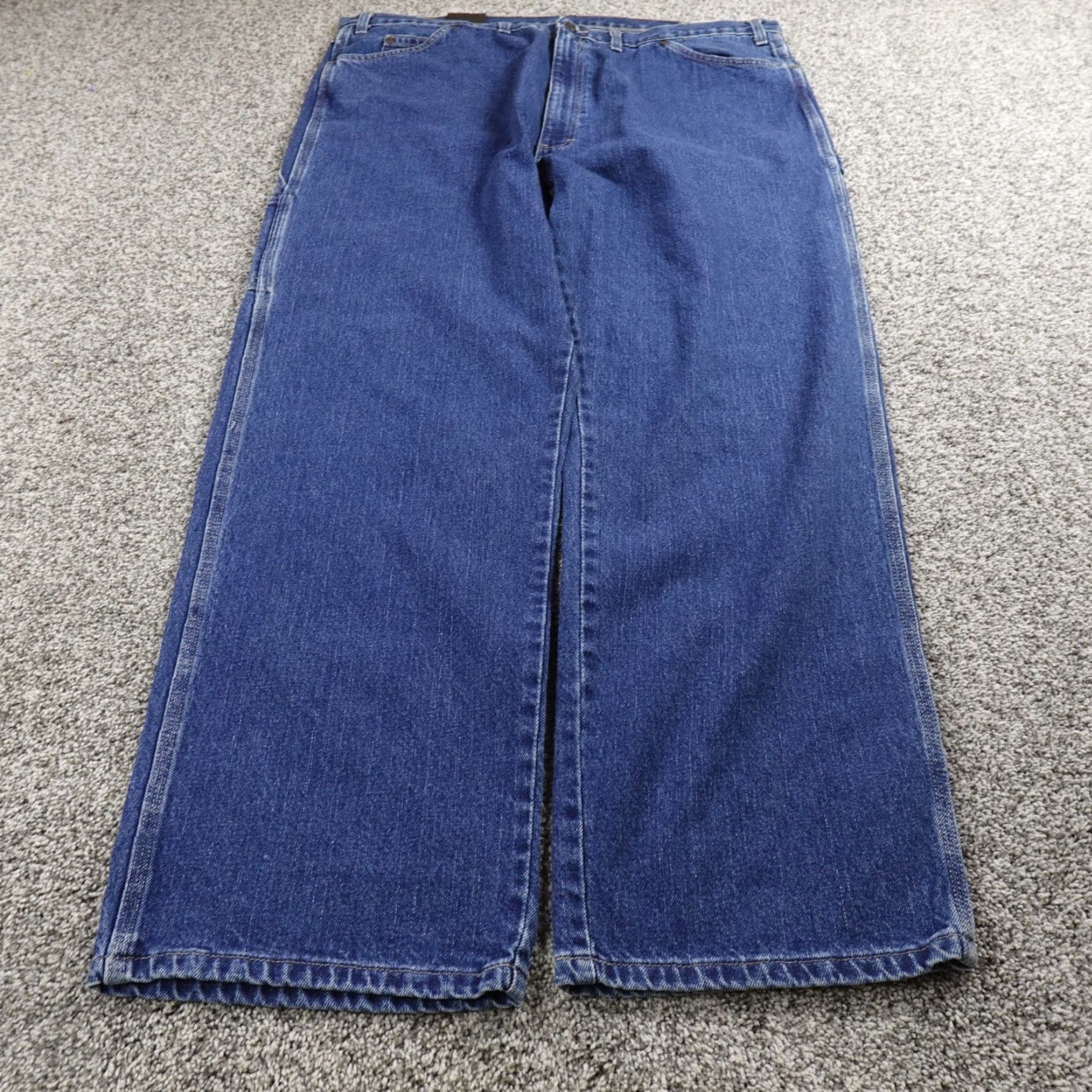 Dickies Dickies Jeans Mens 44X32 Dark Blue Denim Cargo Work Pants Carpenter Utility Jeans Regular Straight Men XS? Size US 44 / EU 60 - 2 Thumbnail