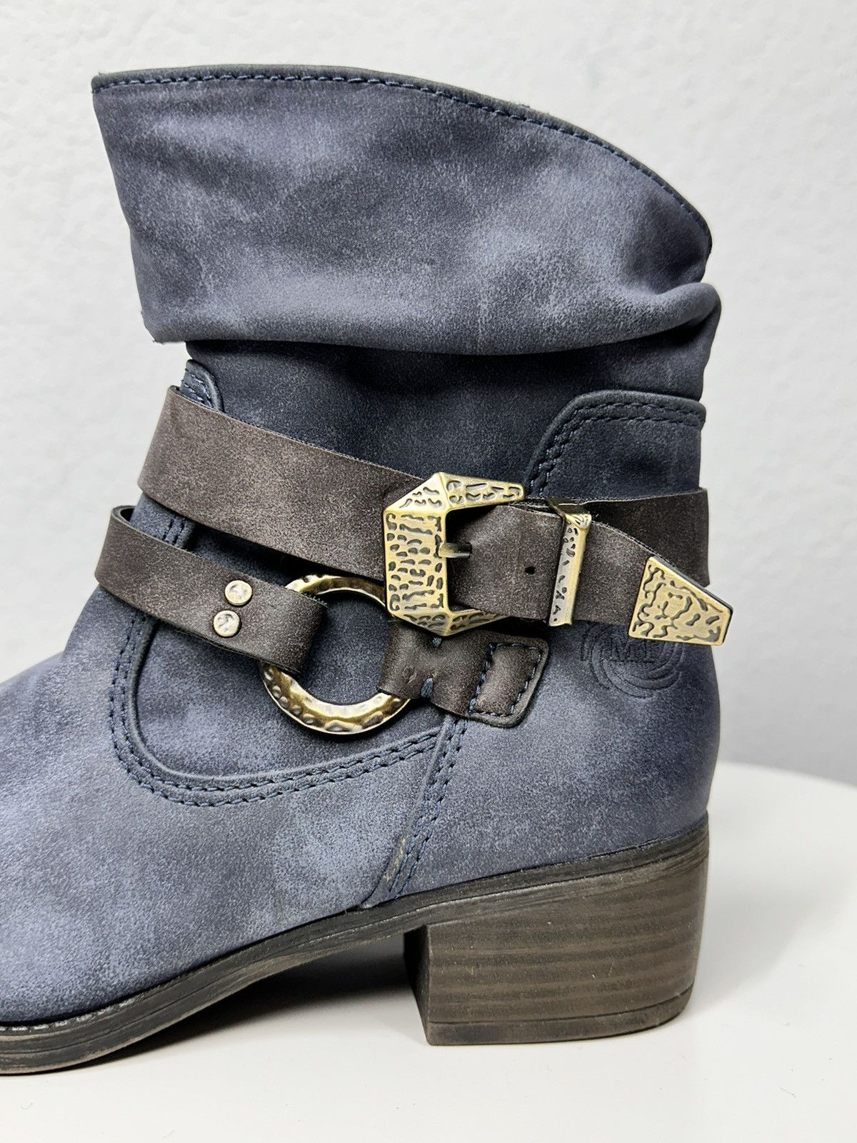 A.S.98 Rare Blue Leather Ankle Boots A.S. 98 Guidi Kapital Japan Size US 7 / EU 40 - 8 Thumbnail
