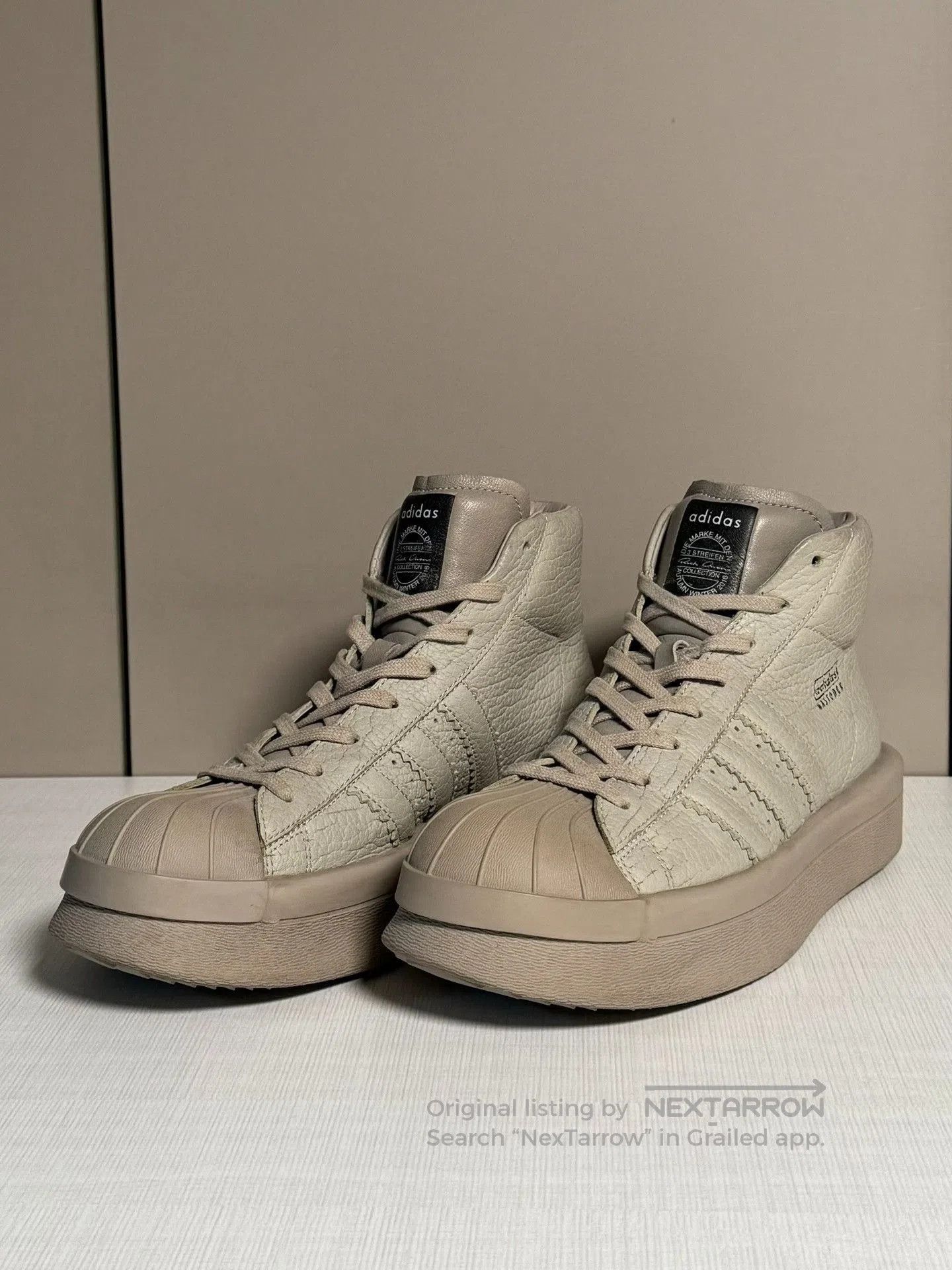 Rick Owens rick owens adidas thick sole sneakers. Size US 10 / EU 43 - 1 Thumbnail