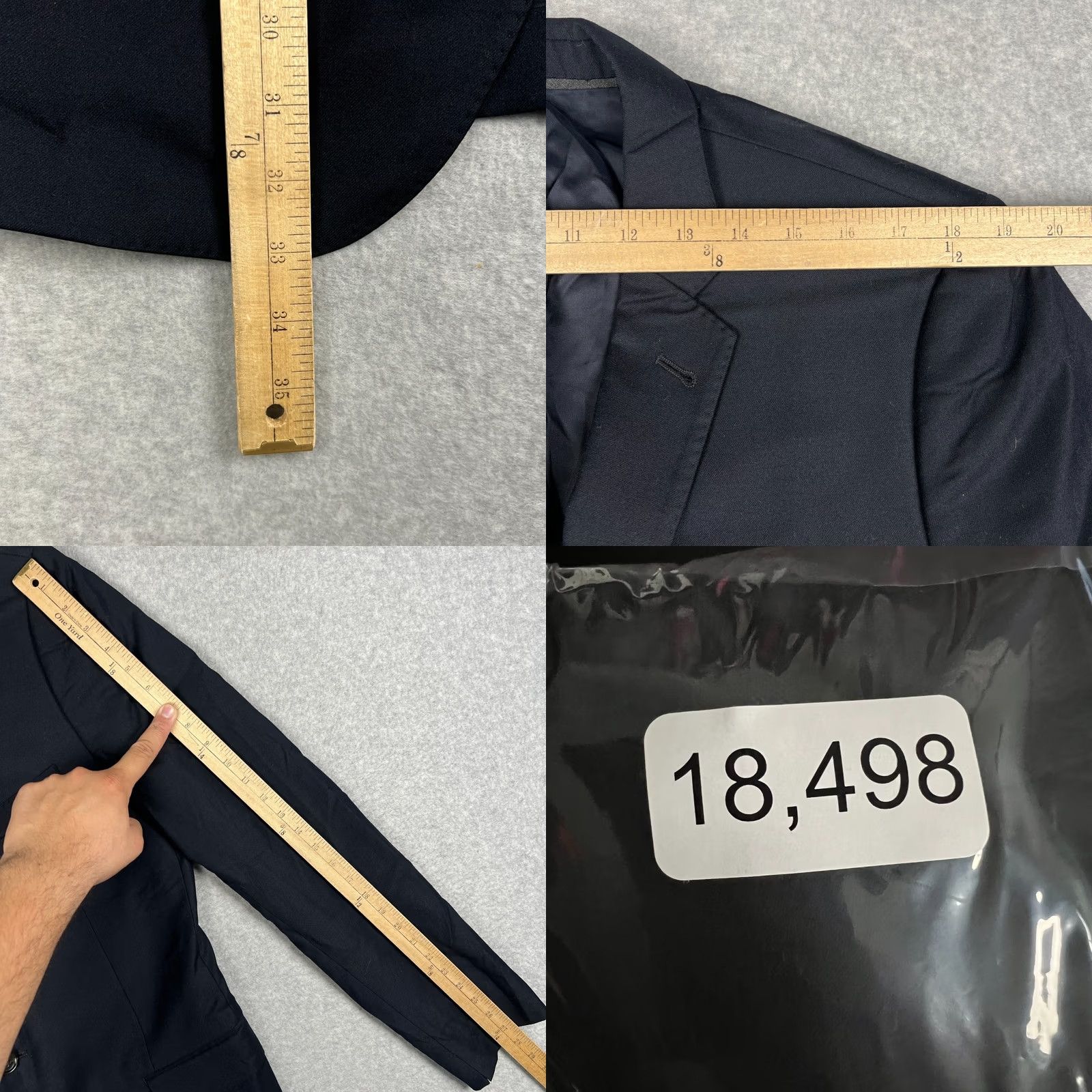J.Crew J Crew Ludlow Loro Piana Wool Sport Coat Blazer 44L Mens Blue Suit Jacket Size 44R - 8 Thumbnail