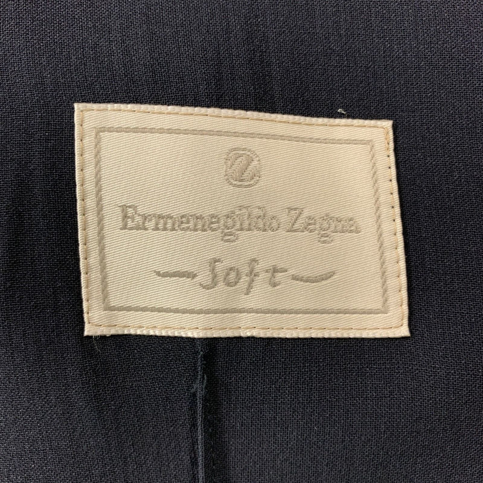 Ermenegildo Zegna Size 44 Navy Solid Single breasted Sport Coat Size 44R - 4 Thumbnail