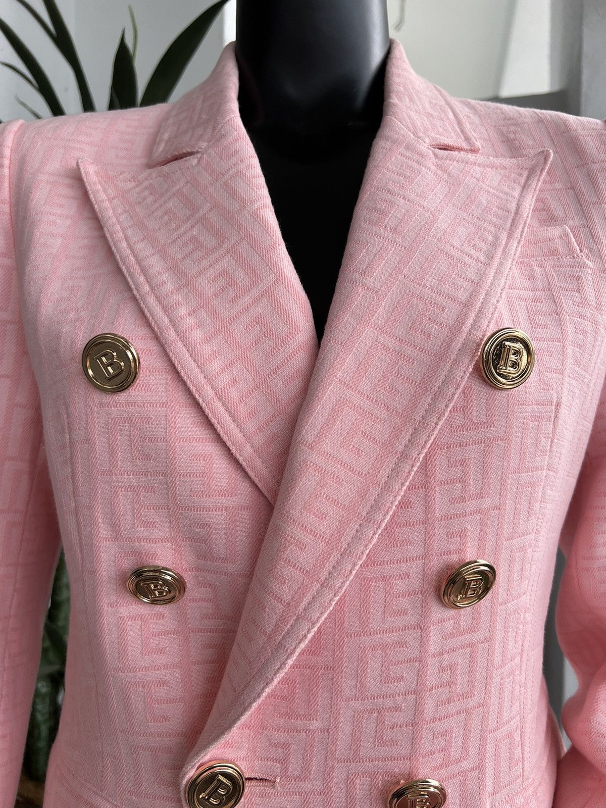 Other Quality Cotton Textured Jacquard Button Decoration Long Sleeve Slim Fit Casual Commuter Women's Blazer Size L / US 10 / IT 46 - 2 Thumbnail