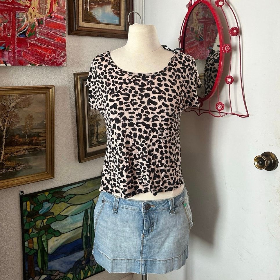 Forever 21 forever 21 open back fringe cheetah print top Size S / US 4 / IT 40 - 1 Thumbnail