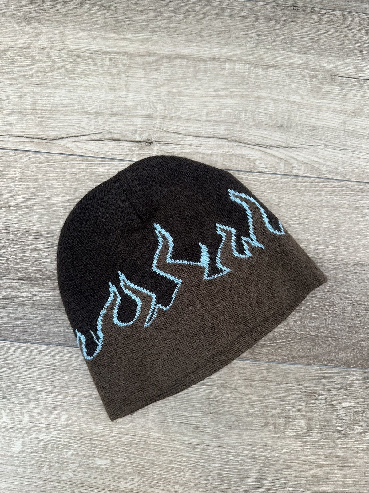 Travis Scott Travis Scott Mocha / Coffee Flames Beanie Hat Embroidered Size ONE SIZE - 3 Thumbnail