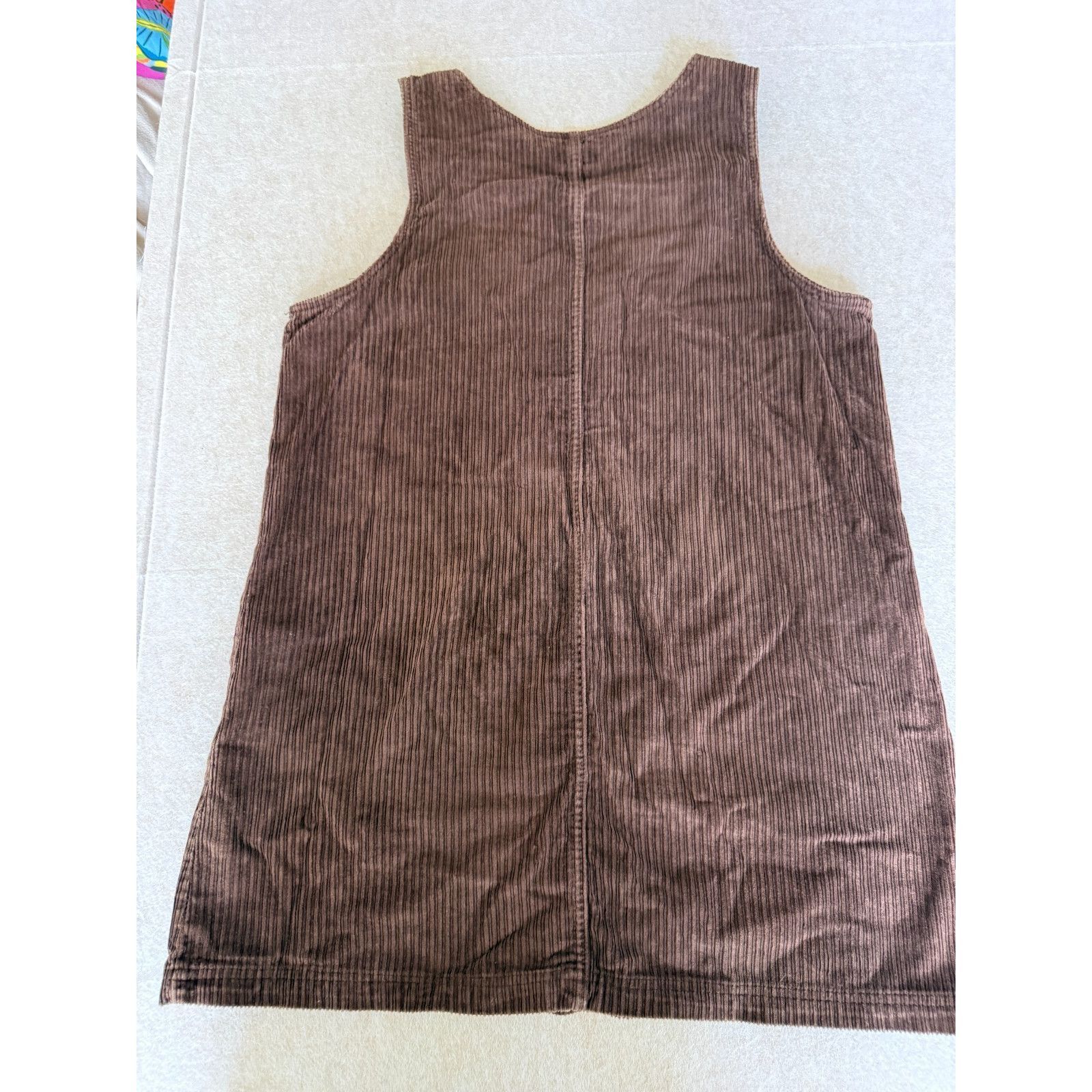 Other Vintage Corduroy Jumper Dress Brown Kikomo Sleeveless Zip F Size L / US 10 / IT 46 - 5 Thumbnail