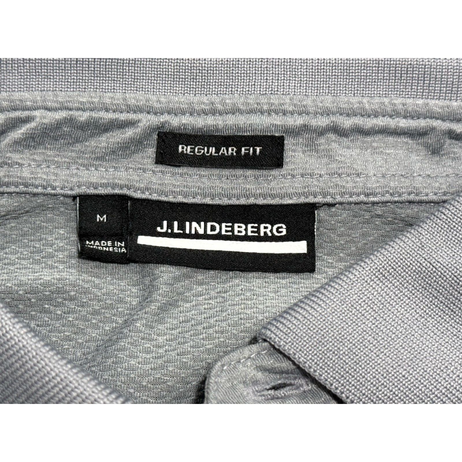 J.Lindeberg J.Lindeberg Mens Golf Shirt M Gray Regular Fit Short Sleeve Polo with Pockets Size US M / EU 48-50 / 2 - 2 Thumbnail