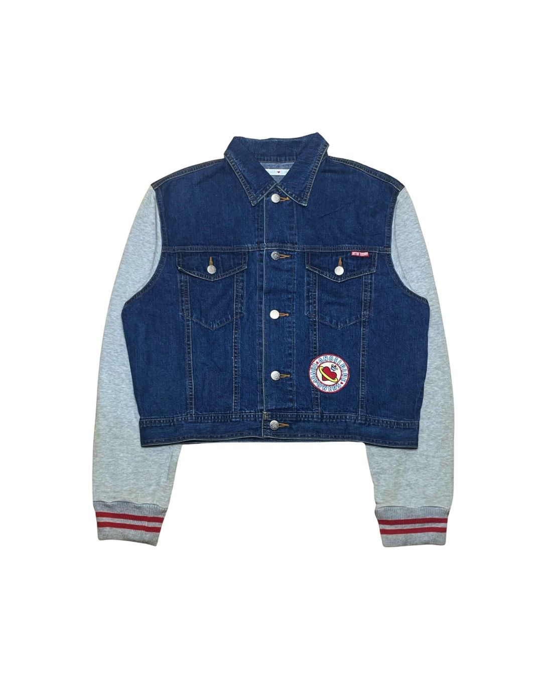 Angel Blue Angel Blue Denim Varsity Jacket Size M / US 6-8 / IT 42-44 - 1 Thumbnail