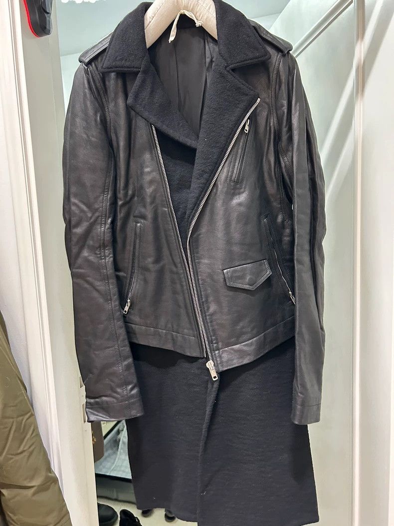 Rick Owens Rick Owens Leather Wool Long Coat Size US M / EU 48-50 / 2 - 1 Thumbnail