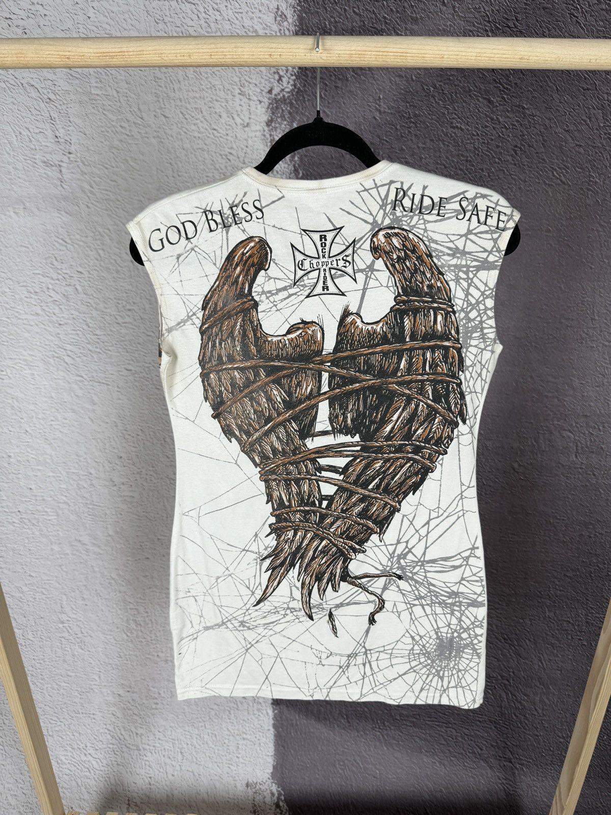 Other Vintage Motorcycle Rock Rider Choppers tank top tee Angel Size L / US 10 / IT 46 - 2 Thumbnail