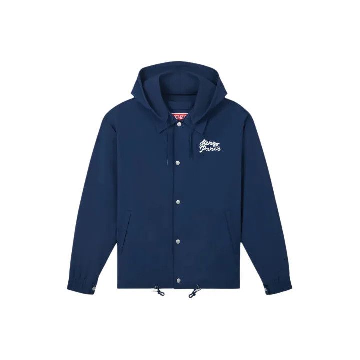 Kenzo KENZO Midnight Blue Logo Print Jacket 0079 Size US M / EU 48-50 / 2 - 1 Thumbnail