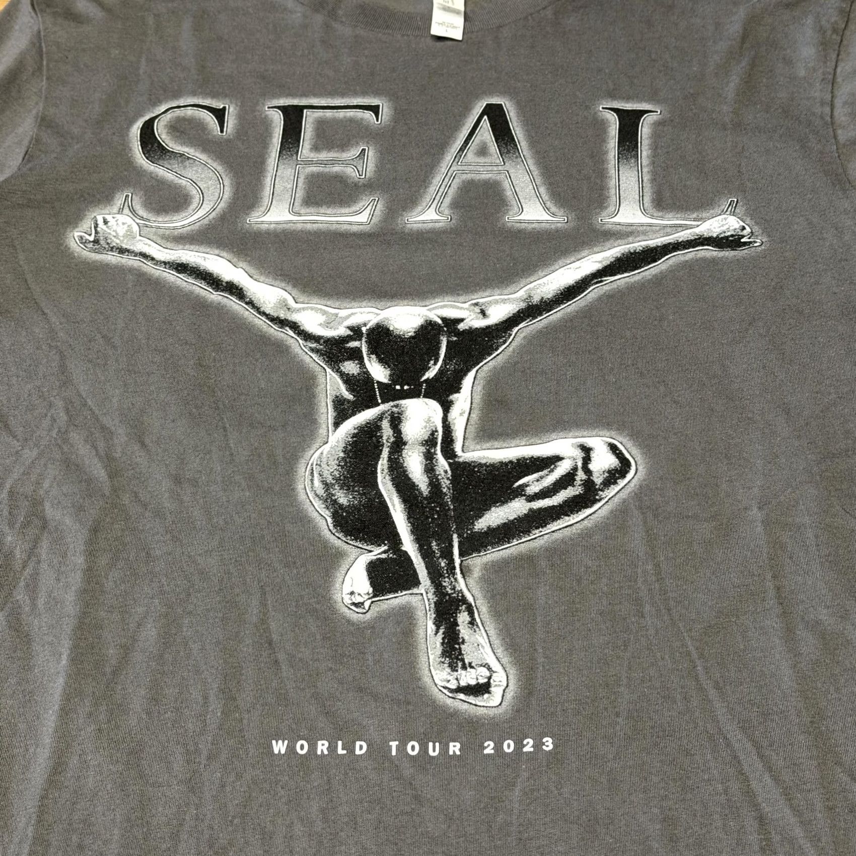 Vintage Seal Shirt Mens Large Gray Bella Canvas World Tour 2023 Long Sleeve Concert Tee Size US L / EU 52-54 / 3 - 2 Thumbnail