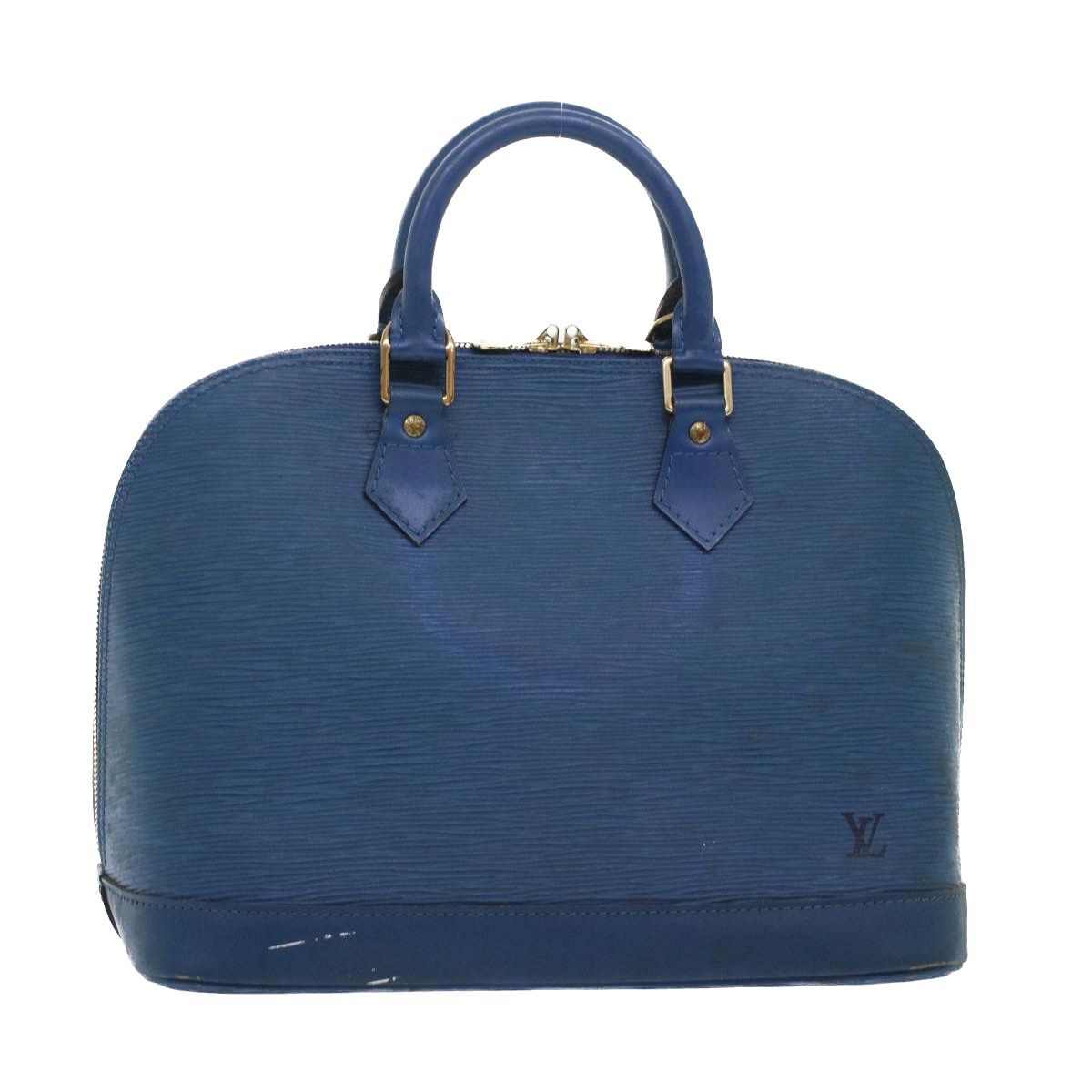 Auth Louis Vuitton Epi Alma M52145 Women's Handbag Toledo Blue