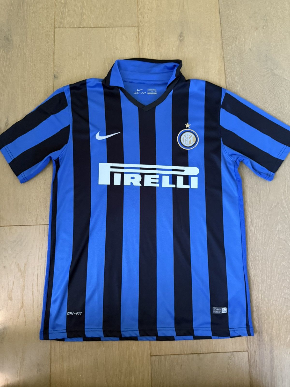 Nike 2015 Nike Inter Milan Home Jersey #13 Mitarotonda Size US XL / EU 56 / 4 - 1 Thumbnail