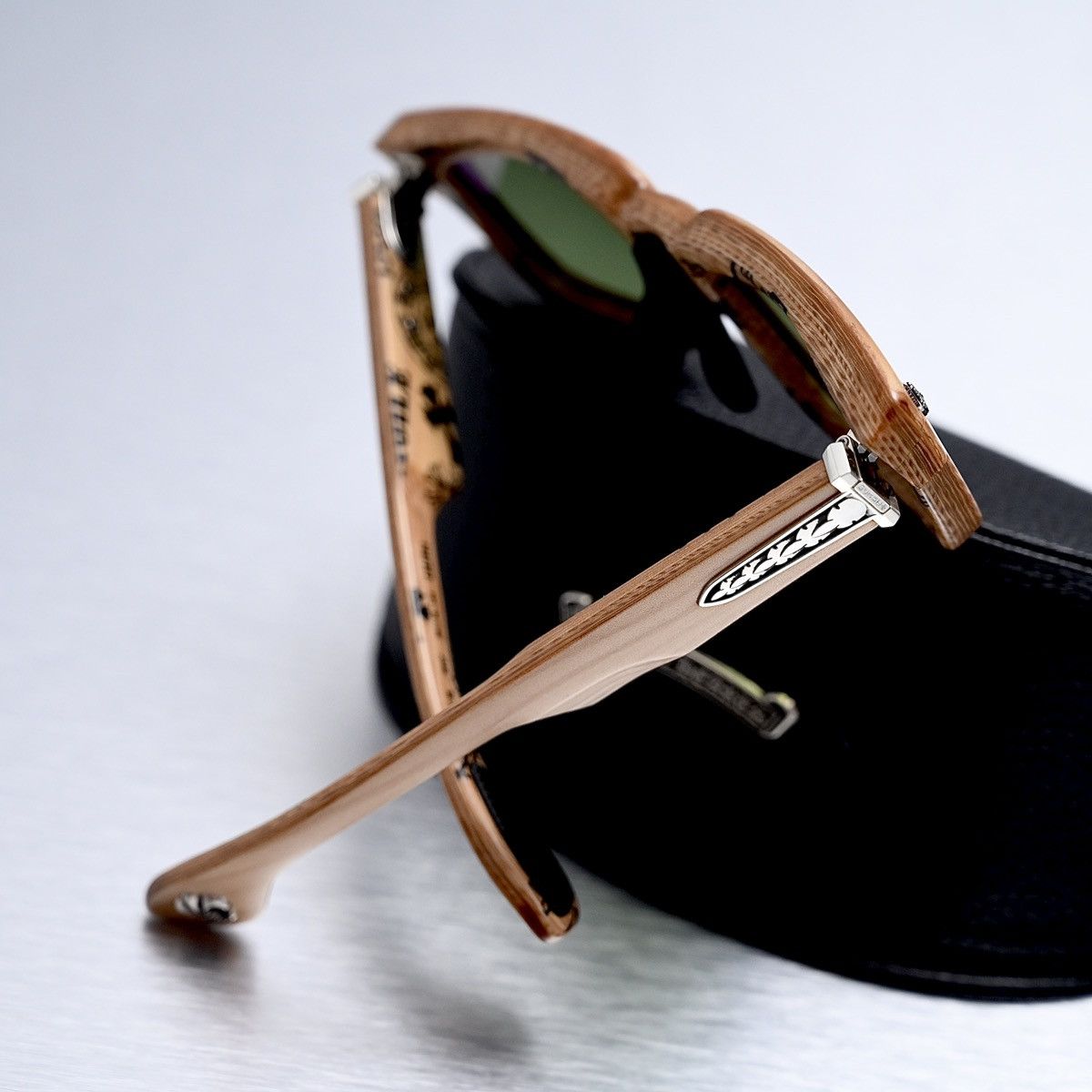 Chrome Hearts ‼️ CHROME HEARTS LILITH WOOD PLYWOOD SUNGLASSES ‼️ Size ONE SIZE - 11 Thumbnail