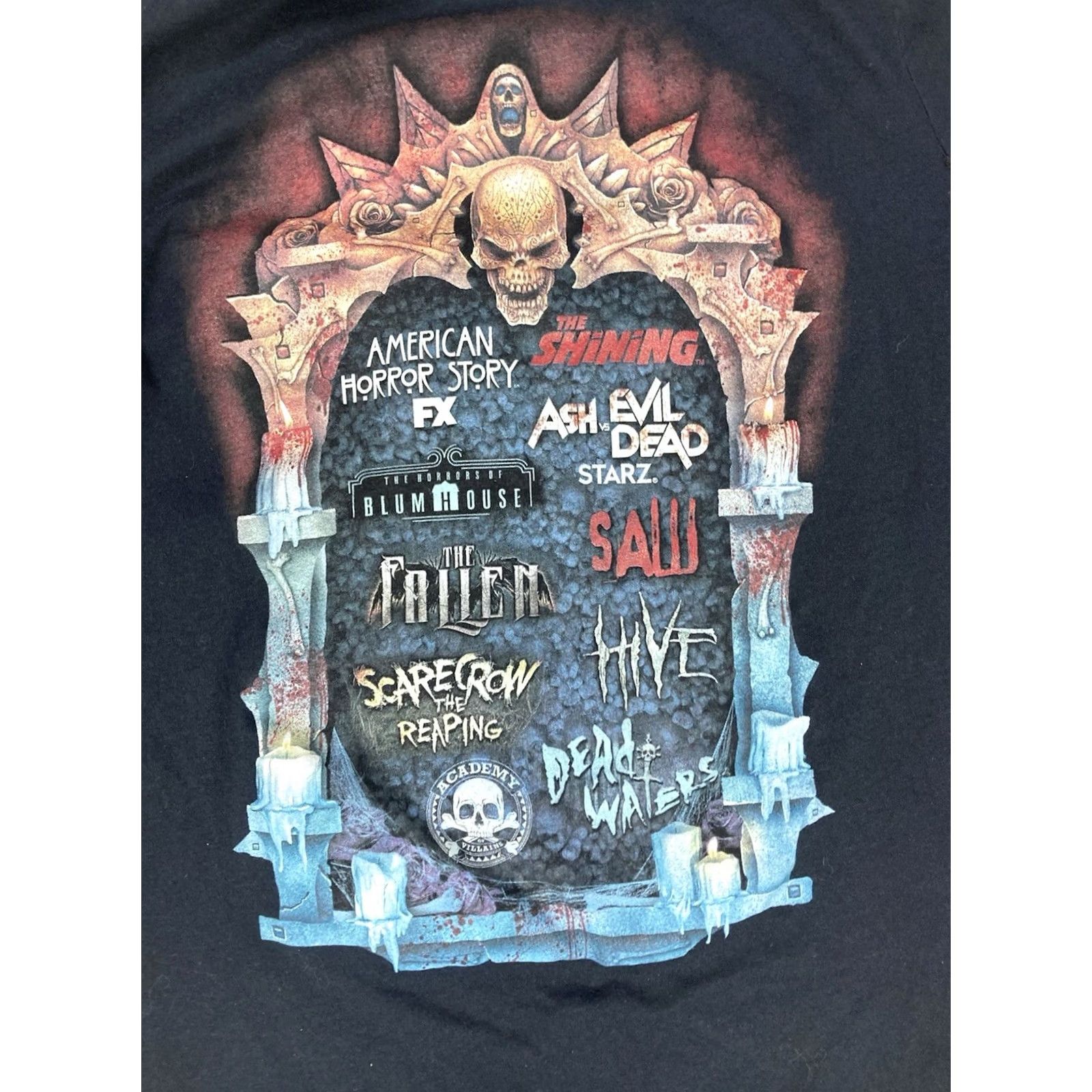Vintage VINTAGE Universal Studios Halloween Horror Nights 2017 Graphic T-Shirt Women XS Size XS / US 0-2 / IT 36-38 - 2 Thumbnail