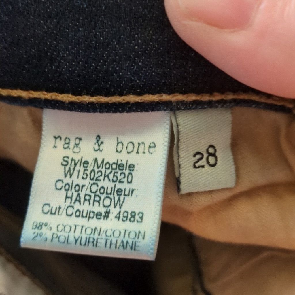 Rag & Bone Rag & bone harrow skinny jeans size 28 Size 28" / US 6 / IT 42 - 4 Thumbnail
